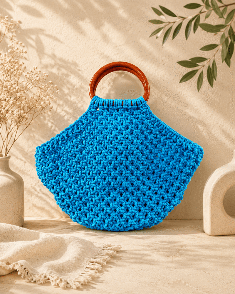 Wooden Handle Handbag