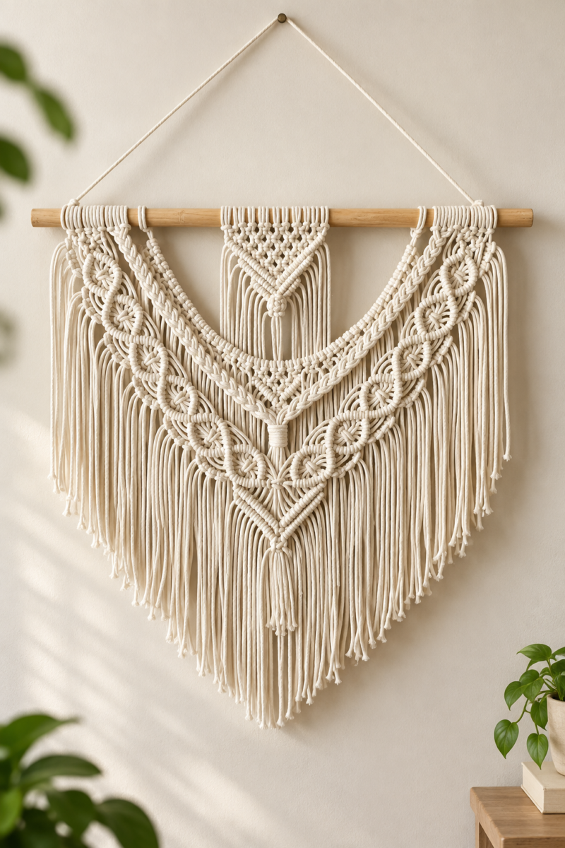 Boho Layered Knot Macrame Wall Hanging