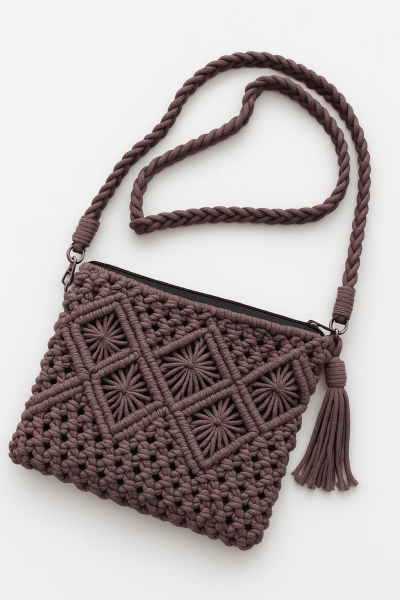 Diamond Knot Pattern Sling Bag