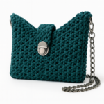 Teal Luxe Chain Macrame Crossbody2