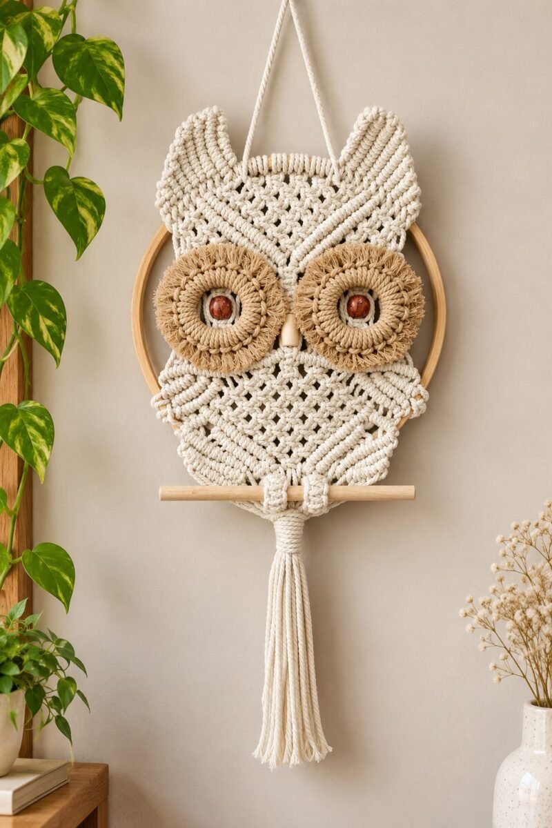 Macrame Owl Wall Hanging