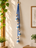 Evil Eye Macrame Bell Hanging - Image 2
